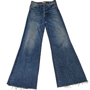MOTHER The Tomcat Roller Fray Wide Leg Jeans Women's Size 26 High Rise